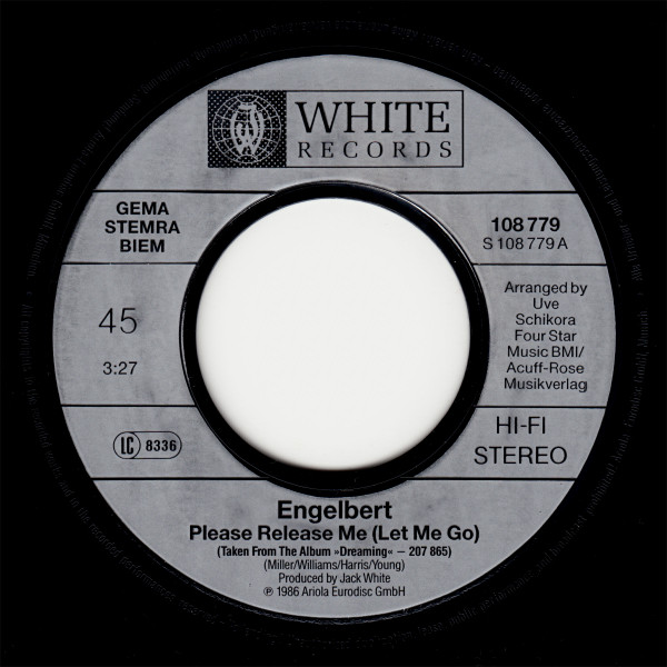 Engelbert Humperdinck - Please Release Me (Let Me Go) | White Records (108 779) - 3