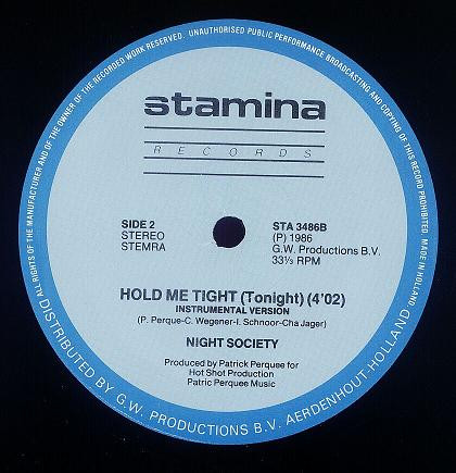 Night Society - Hold Me Tight (Tonight) | Stamina Records (STA 3486) - 4