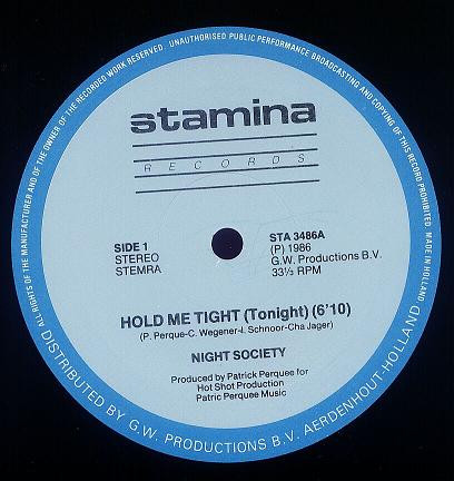 Night Society - Hold Me Tight (Tonight) | Stamina Records (STA 3486) - 3