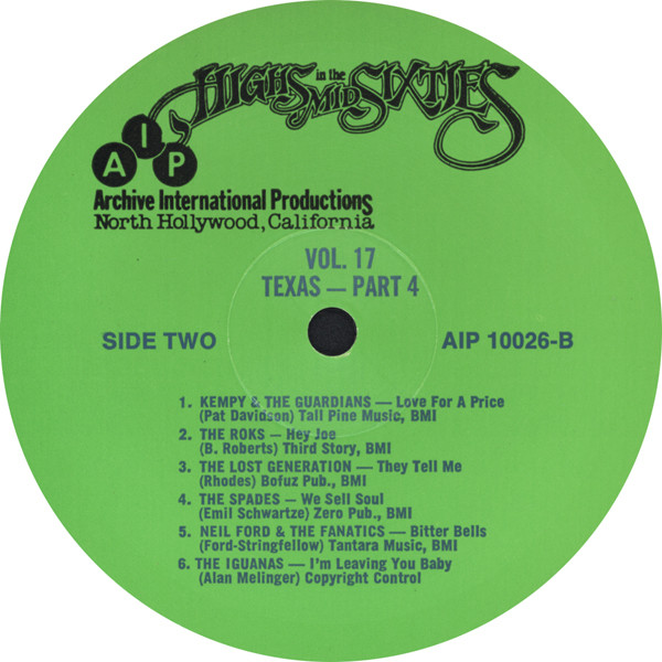 Various - Highs In The Mid Sixties Volume 17: Texas Part 4 | AIP Records (AIP 10026) - 4