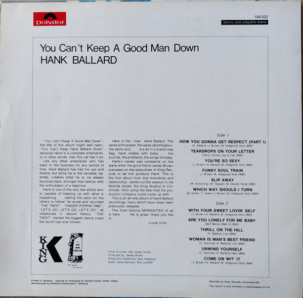 Hank Ballard - You Can't Keep A Good Man Down | Polydor (184 322) - main