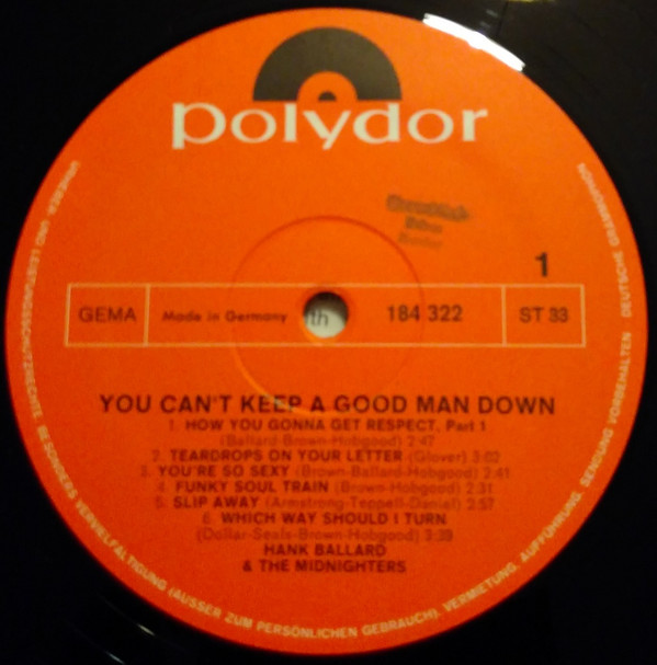 Hank Ballard - You Can't Keep A Good Man Down | Polydor (184 322) - 2