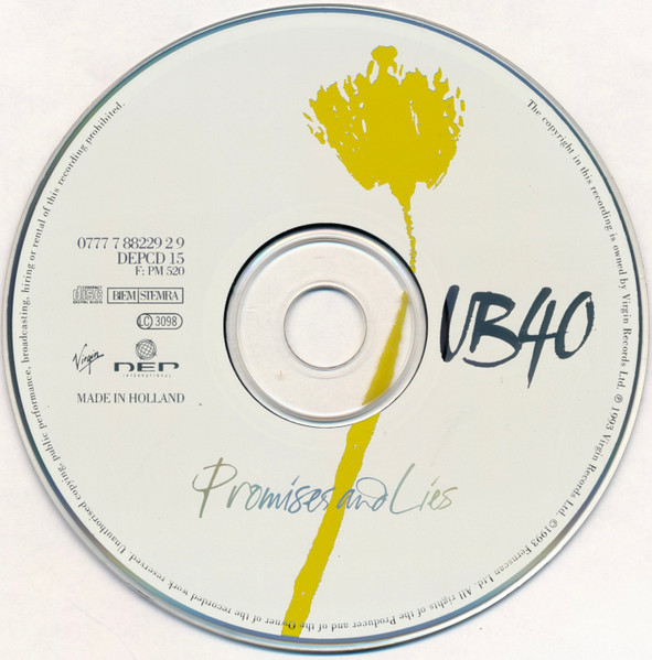 UB40 - Promises And Lies | Virgin (0777 7 88229 2 9) - 3 UB40 - Promises And Lies | Virgin (0777 7 88229 2 9) - 3
