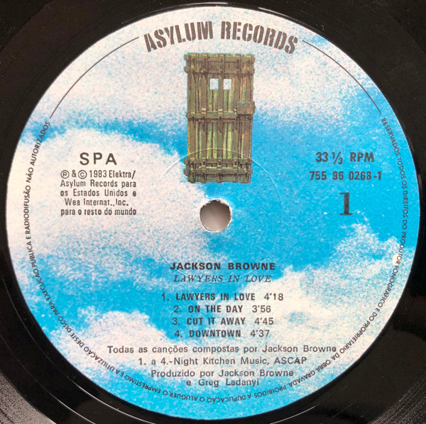 Jackson Browne - Lawyers In Love | Asylum Records (755 96-0268-1) - 3