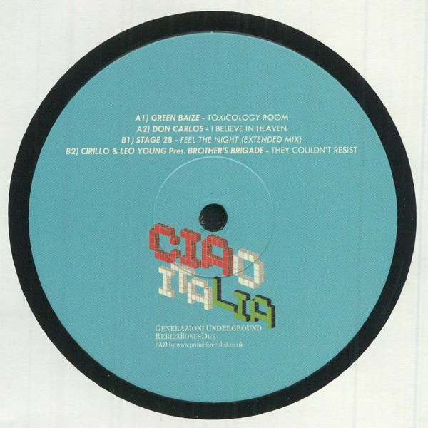 Various - Ciao Italia (Generazioni Underground) (Bonus Due) | Rebirth (REB123BONUSDUE) - main