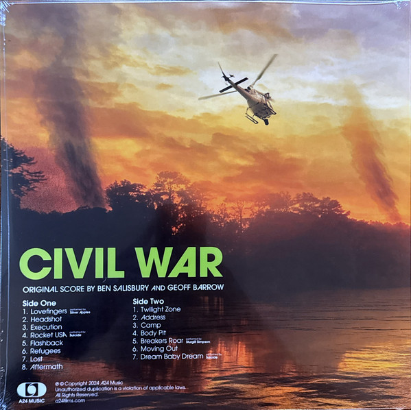Ben Salisbury And Geoff Barrow - Civil War (Original Score) | A24 Music (A24M029) - 2