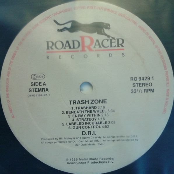 Dirty Rotten Imbeciles - Thrash Zone | Roadracer Records (RO 9429 1) - 3 Dirty Rotten Imbeciles - Thrash Zone | Roadracer Records (RO 9429 1) - 3