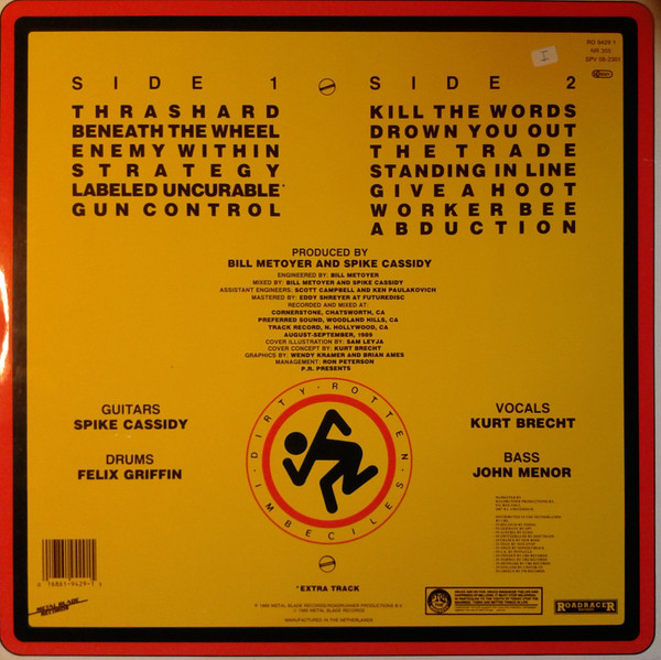 Dirty Rotten Imbeciles - Thrash Zone | Roadracer Records (RO 9429 1) - 2 Dirty Rotten Imbeciles - Thrash Zone | Roadracer Records (RO 9429 1) - 2