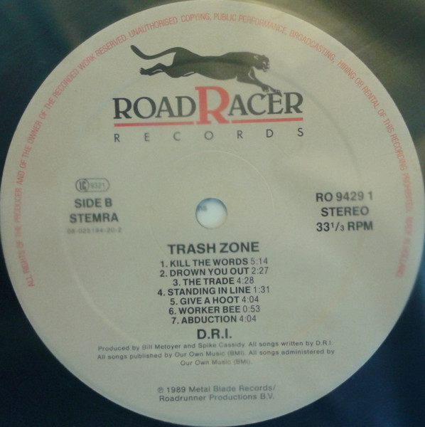 Dirty Rotten Imbeciles - Thrash Zone | Roadracer Records (RO 9429 1) - 4 Dirty Rotten Imbeciles - Thrash Zone | Roadracer Records (RO 9429 1) - 4