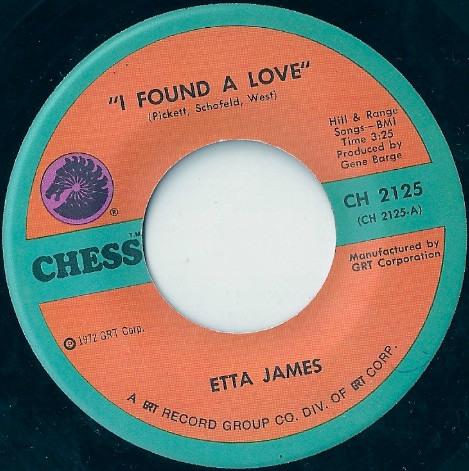 Etta James - I Found A Love / Nothing From Nothing Leaves Nothing | Chess (CH 2125)