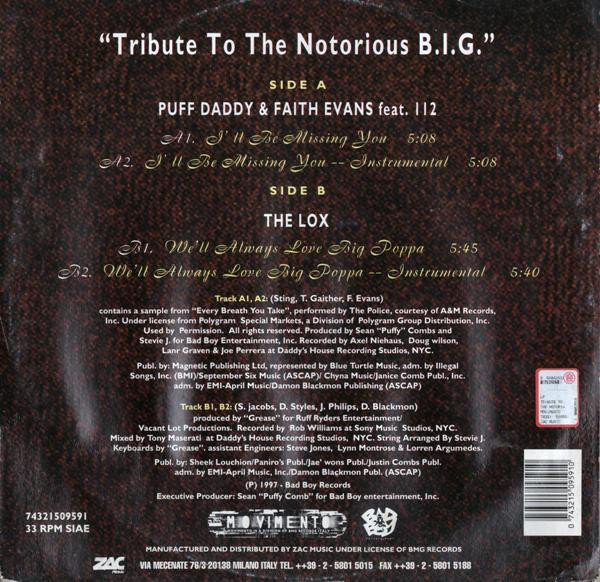 Puff Daddy & Faith Evans / The Lox - Tribute To The Notorious B.I.G. | Movimento (74321 50959 1) - 2 Puff Daddy & Faith Evans / The Lox - Tribute To The Notorious B.I.G. | Movimento (74321 50959 1) - 2