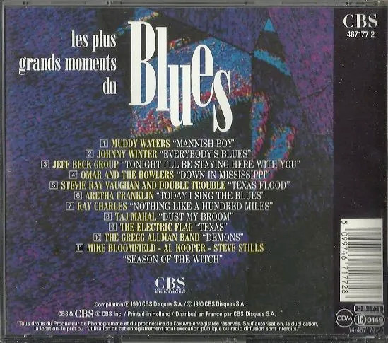 Various - Les Plus Grands Moments Du Blues | CBS Special Marketing (467177 2) - 2 Various - Les Plus Grands Moments Du Blues | CBS Special Marketing (467177 2) - 2