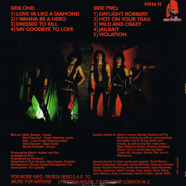 Rox - Violent Breed | Music For Nations (MFN 11) - 2 Rox - Violent Breed | Music For Nations (MFN 11) - 2