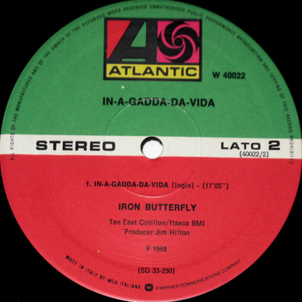 Iron Butterfly - In-A-Gadda-Da-Vida | Atlantic (W 40022) - 4 Iron Butterfly - In-A-Gadda-Da-Vida | Atlantic (W 40022) - 4