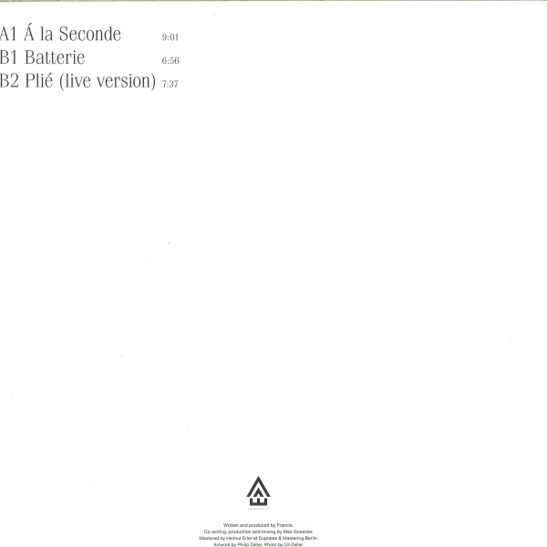 Francis Goessler - Á la Seconde | Somedate Records (Somedate 02) - 2