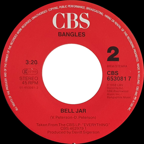 Bangles - In Your Room | CBS (CBS 653081 7) - 4