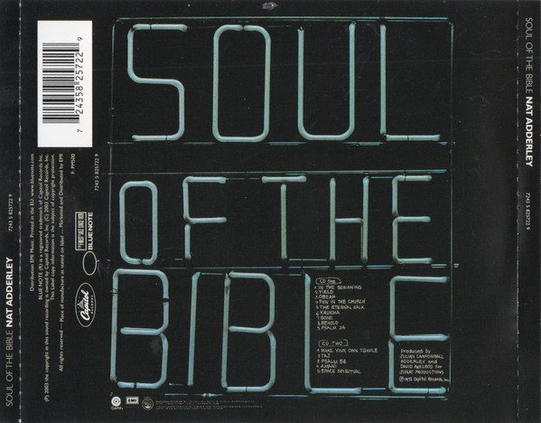 Cannonball Adderley Presents Nat Adderley Sextet Plus Rick Holmes - Soul Of The Bible | Blue Note (7243 5 825722 9) - 2