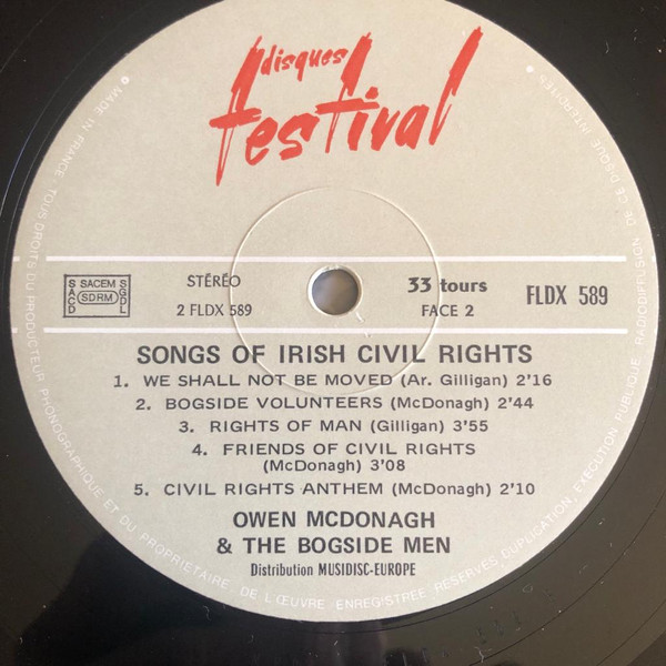 Owen McDonagh And The Bogside Men - Songs Of Irish Civil Rights - Chants De La Révolution Irlandaise | Disques Festival (FLDX 589) - 4 Owen McDonagh And The Bogside Men - Songs Of Irish Civil Rights - Chants De La Révolution Irlandaise | Disques Festival (FLDX 589) - 4