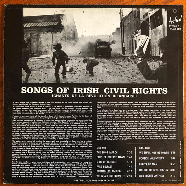 Owen McDonagh And The Bogside Men - Songs Of Irish Civil Rights - Chants De La Révolution Irlandaise | Disques Festival (FLDX 589) - 2 Owen McDonagh And The Bogside Men - Songs Of Irish Civil Rights - Chants De La Révolution Irlandaise | Disques Festival (FLDX 589) - 2