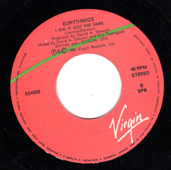 Eurythmics - Sexcrime (Nineteen Eighty Four) | Virgin (524905) - 3
