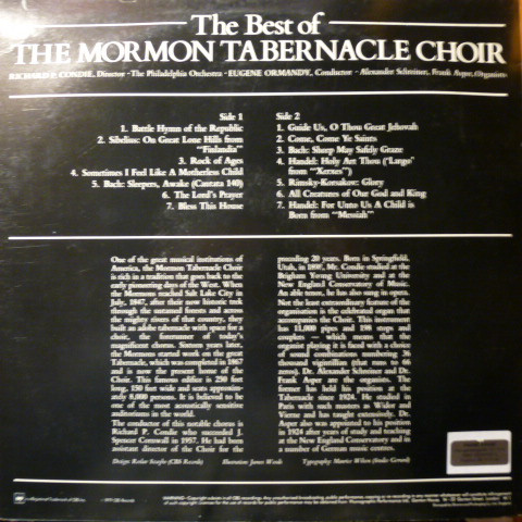 Mormon Tabernacle Choir / The Philadelphia Orchestra - The Best Of The Mormon Tabernacle Choir | CBS (CBS 61873) - 2