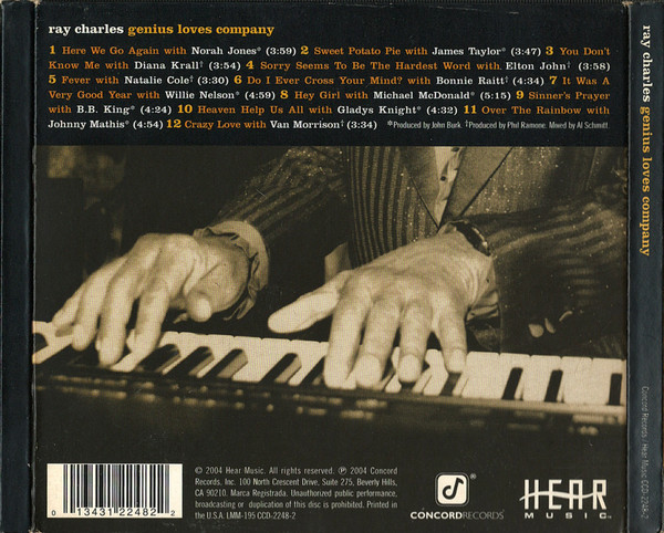 Ray Charles - Genius Loves Company [CD] | Concord Records (CCD-2248-2) - 2