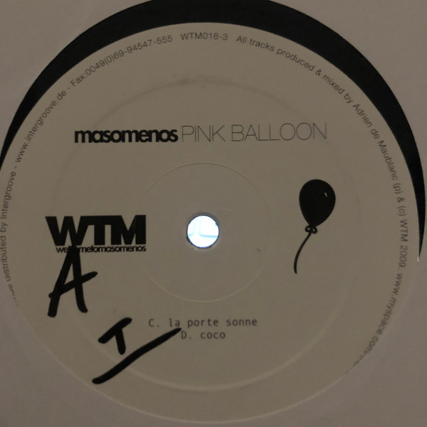 Masomenos - Pink Balloon | Welcome To Masomenos (WTM018-3) - 3