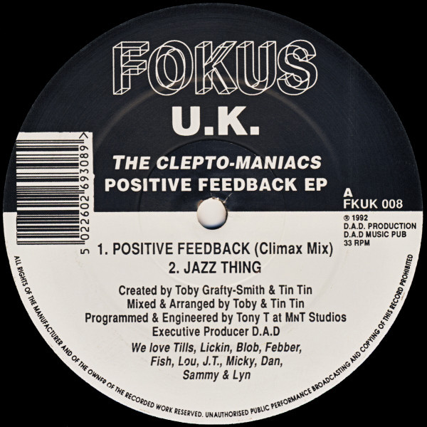 The Clepto-Maniacs - Positive Feedback EP | Fokus U.K. (FKUK 008) - main