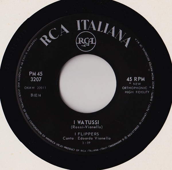 The Flippers Con Edoardo Vianello - I Watussi | RCA Italiana (PM45-3207) - 3