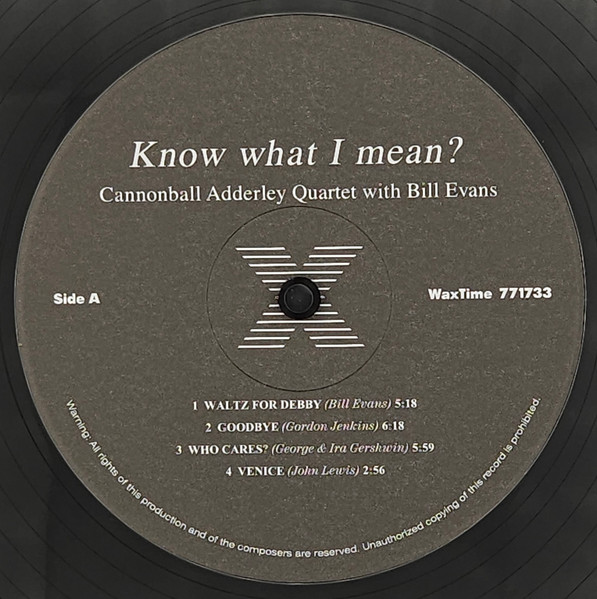 Cannonball Adderley - Know What I Mean? | WaxTime (771733) - 3