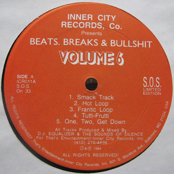 DJ Equalizer & The Sounds Of Silence - Beats, Breaks & Bullshit Volume 6 | Inner City Records Co. (ICR011) - main DJ Equalizer & The Sounds Of Silence - Beats, Breaks & Bullshit Volume 6 | Inner City Records Co. (ICR011) - main
