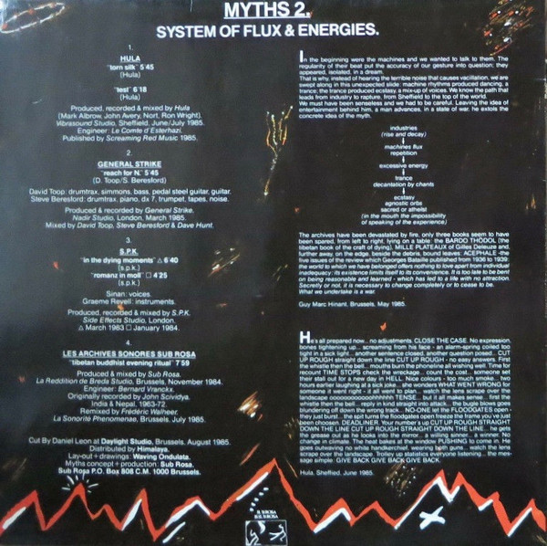 SPK , Hula , General Strike - System Of Flux & Energies | Sub Rosa (SUB33002-3) - 2 SPK , Hula , General Strike - System Of Flux & Energies | Sub Rosa (SUB33002-3) - 2