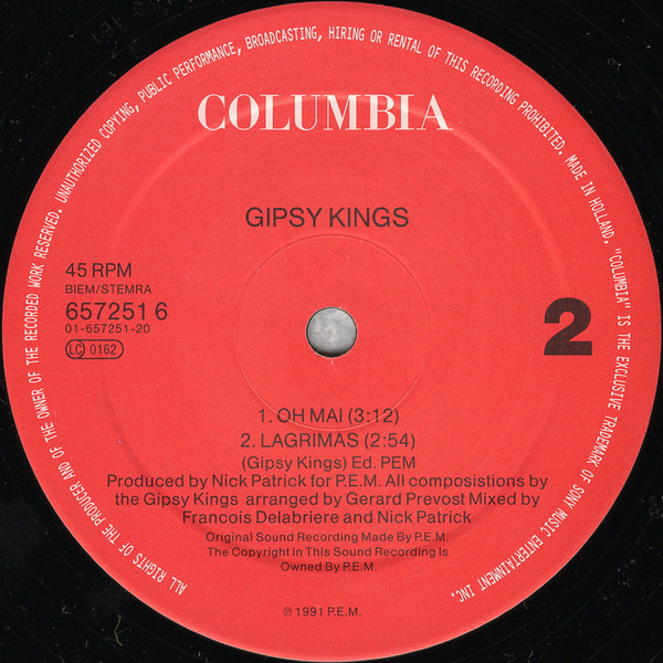 Gipsy Kings - Baila Me | Columbia (COL 657251 6) - 2