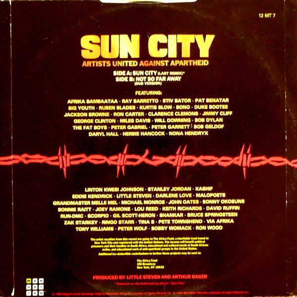 Artists United Against Apartheid - Sun City | Manhattan Records (12 MT 7) - 2 Artists United Against Apartheid - Sun City | Manhattan Records (12 MT 7) - 2