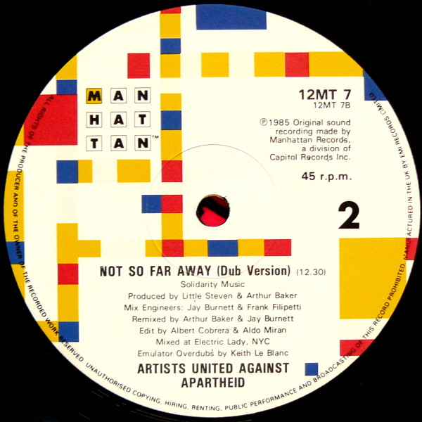 Artists United Against Apartheid - Sun City | Manhattan Records (12 MT 7) - 4 Artists United Against Apartheid - Sun City | Manhattan Records (12 MT 7) - 4