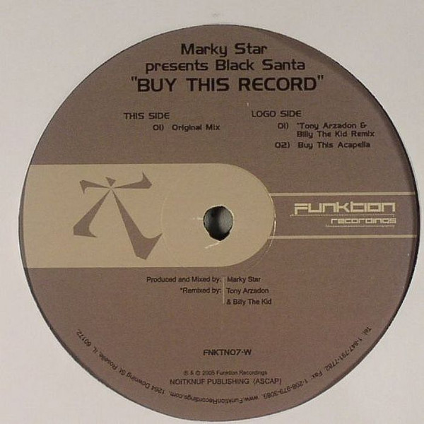 Marky Star Presents Black Santa - Buy This Record | Funktion Recordings (FNKTN07-W) - main