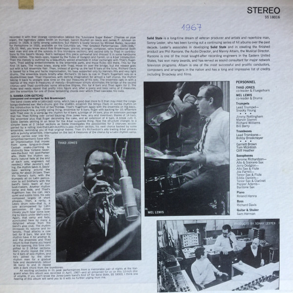 Thad Jones & Mel Lewis - Live At The Village Vanguard | Solid State Records (UAS 18016) - 3 Thad Jones & Mel Lewis - Live At The Village Vanguard | Solid State Records (UAS 18016) - 3
