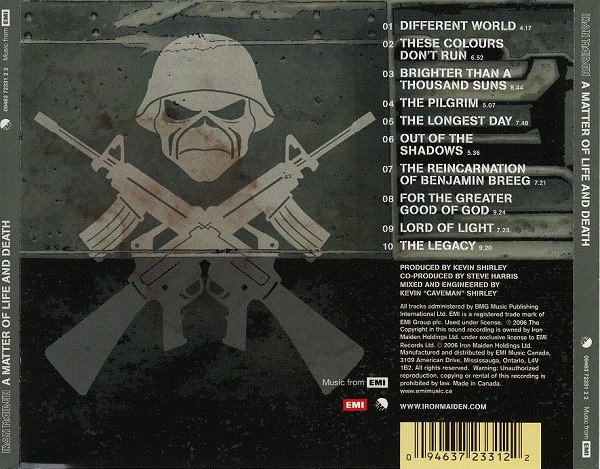 Iron Maiden - A Matter Of Life And Death | EMI (09463 72331 2 2) - 2 Iron Maiden - A Matter Of Life And Death | EMI (09463 72331 2 2) - 2