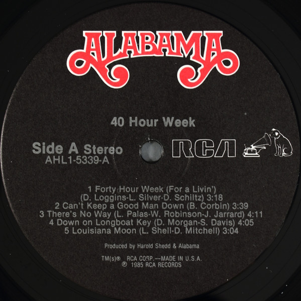 Alabama - 40 Hour Week | RCA (AHL1-5339) - 3