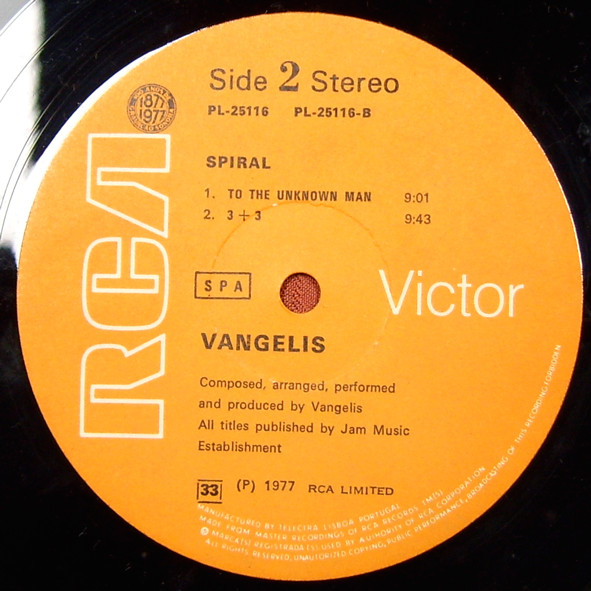 Vangelis - Spiral | RCA Victor (PL-25116) - 4