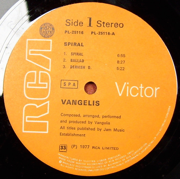 Vangelis - Spiral | RCA Victor (PL-25116) - 3
