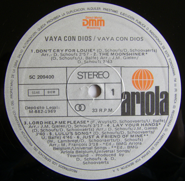 Vaya Con Dios - Vaya Con Dios | Ariola (5C 209400) - 3