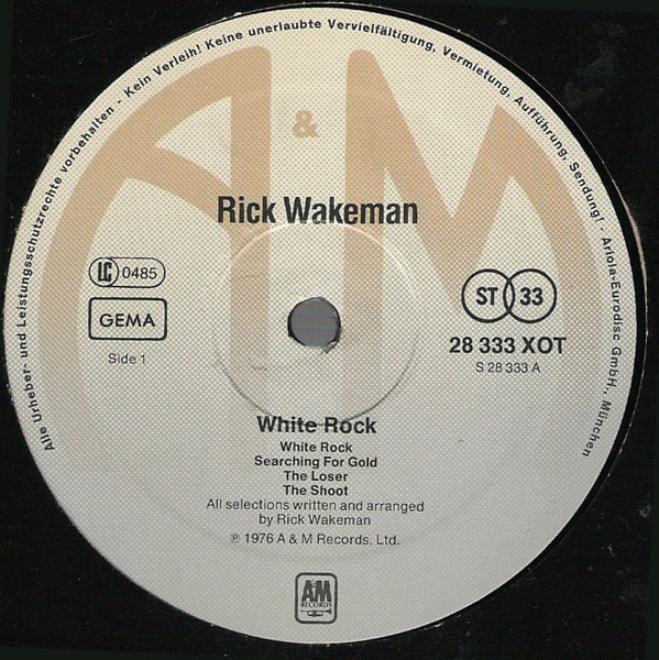 Rick Wakeman - White Rock | A&M Records (28 333 XOT) - 3