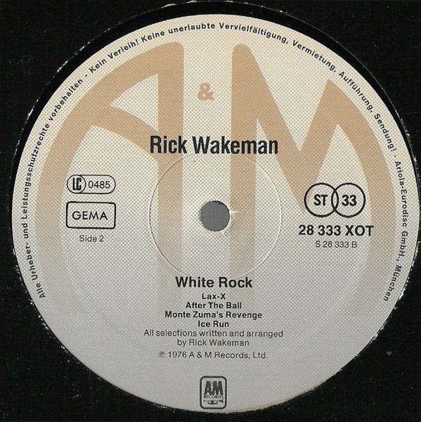 Rick Wakeman - White Rock | A&M Records (28 333 XOT) - 4
