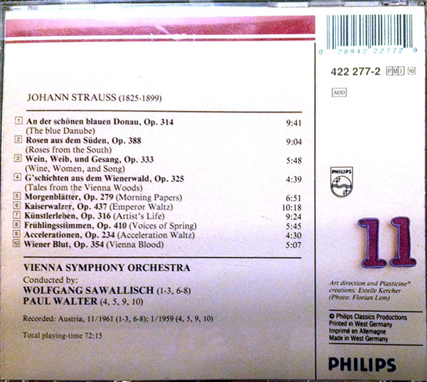Johann Strauss Jr. , Wolfgang Sawallisch , Paul Walter - A Strauss Gala | Philips Classics (422 277-2) - 2