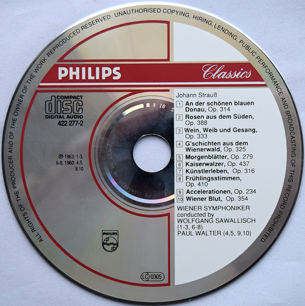 Johann Strauss Jr. , Wolfgang Sawallisch , Paul Walter - A Strauss Gala | Philips Classics (422 277-2) - 3