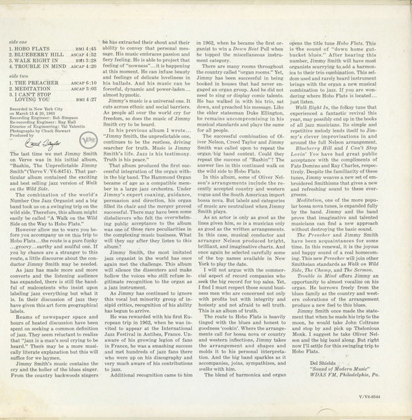 Jimmy Smith - Hobo Flats | Verve Records (V6-8544) - main Jimmy Smith - Hobo Flats | Verve Records (V6-8544) - main