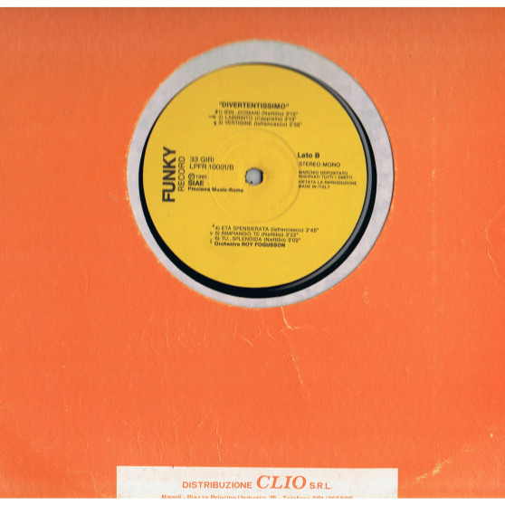 Roy Fogusson And His Orchestra - "Divertentissimo" | Funky Record (LPFR 10001/A) - main Roy Fogusson And His Orchestra - "Divertentissimo" | Funky Record (LPFR 10001/A) - main