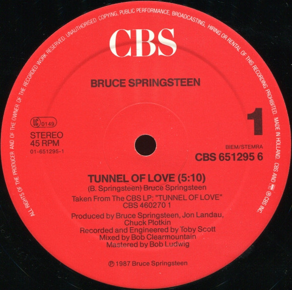 Bruce Springsteen - Tunnel Of Love | CBS (CBS 651295 6) - 3