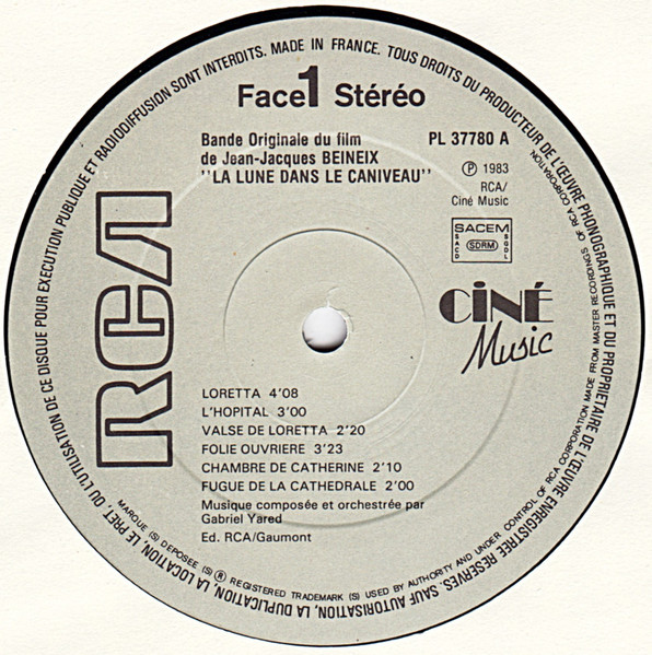 Gabriel Yared - La Lune Dans Le Caniveau (Bande Originale Du Film) | RCA (PL 37780) - 3 Gabriel Yared - La Lune Dans Le Caniveau (Bande Originale Du Film) | RCA (PL 37780) - 3